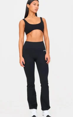 Deep Black Sculpt Double Layered Padded Sports Bra