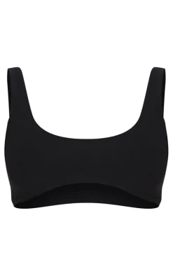 Deep Black Sculpt Double Layered Padded Sports Bra