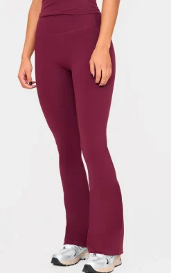 Deep Burgundy Sculpt Flare Yoga Pants