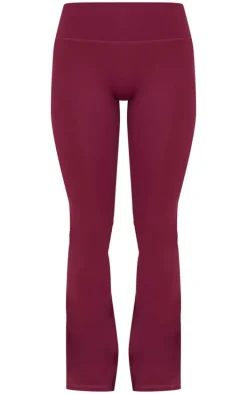 Deep Burgundy Sculpt Flare Yoga Pants