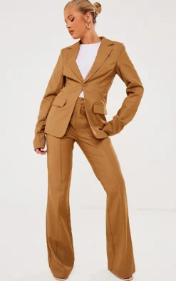 Deep Stone Tailored Woven Flared Pants