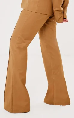 Deep Stone Tailored Woven Flared Pants
