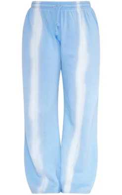 Denim Washed Seam Detail Low Rise Sweatpants