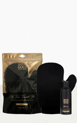 Dripping Gold Mini Dark Mousse and Mitt Tanning Set