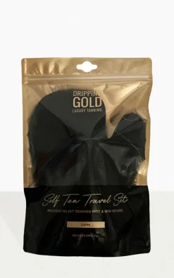 Dripping Gold Mini Dark Mousse and Mitt Tanning Set