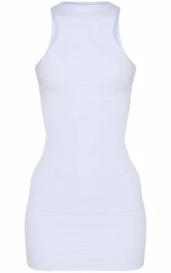 Dusty Blue Snatched Sculpt Racer Dress
