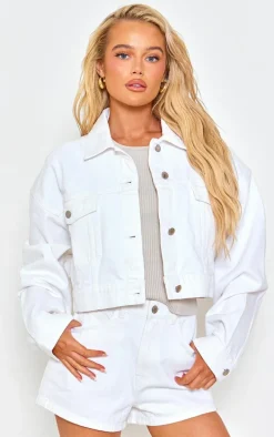 Ecru Basic Denim Shorts