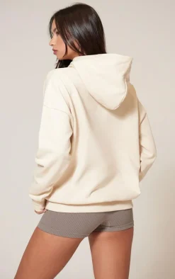 Ecru Premium Basic Oversized Hoodie