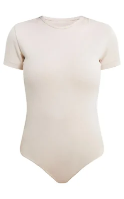 Ecru Premium Cotton Cap Sleeve Fitted Bodysuit