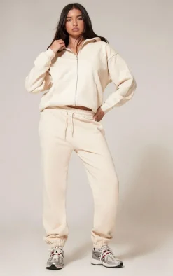 Ecru Premium Cuffed Drawstring Sweat Sweatpants