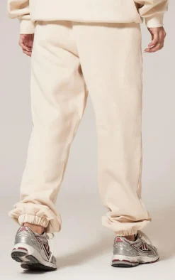 Ecru Premium Cuffed Drawstring Sweat Sweatpants