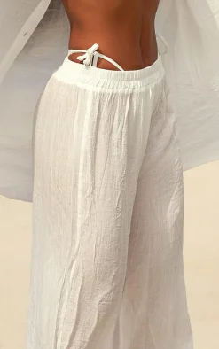 Ecru Wide Leg Beach Floaty Pants