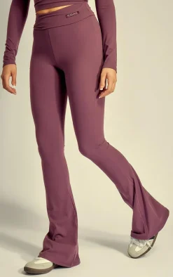 Eggplant Core Collection Snatched Sculpt Foldover Pants