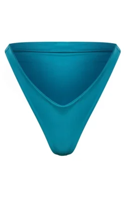 Emerald Green Micro High Leg Bikini Bottoms