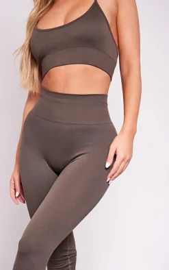 Espresso Basic Seamless High Waist Gym Leggings