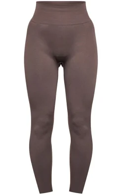 Espresso Basic Seamless High Waist Gym Leggings