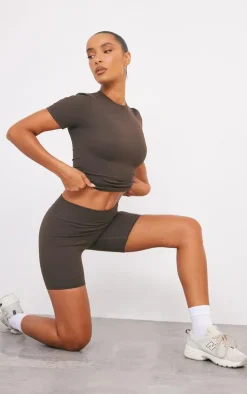 Espresso Sculpt High Waist Gym Shorts