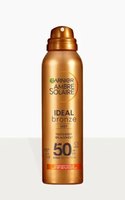 Garnier Ambre Solaire Ideal Bronze Tanning Mist For Face & Body Spray SPF50 150ml