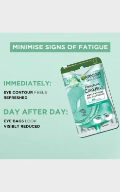 Garnier Anti-Fatigue Hyaluronic Acid & Icy Cucumber Cryo Jelly Eye Patches