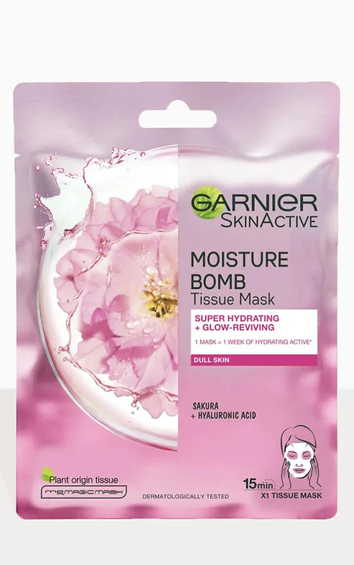 Garnier Moisture Bomb Sakura Hydrating Sheet Mask Dull Skin