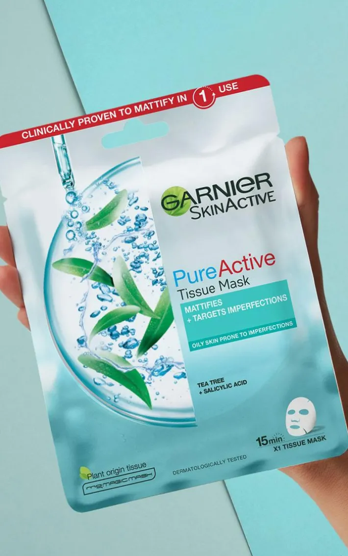 Garnier Pure Active Tea Tree and Salicylic Acid Sheet Mask 23g
