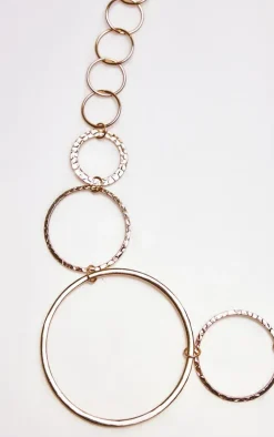 Gold Abstract Circle Belly Chain