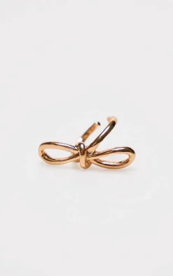 Gold Chunky Bow Ring