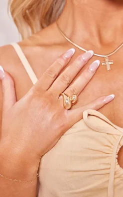 Gold Chunky Swirl Ring