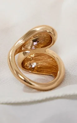 Gold Chunky Swirl Ring
