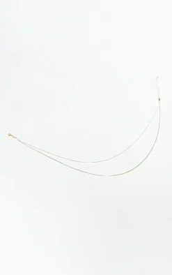 Gold Dainty Simple Chain Double Layering Necklace
