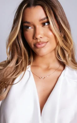 Gold Delicate Infinity Sign Necklace