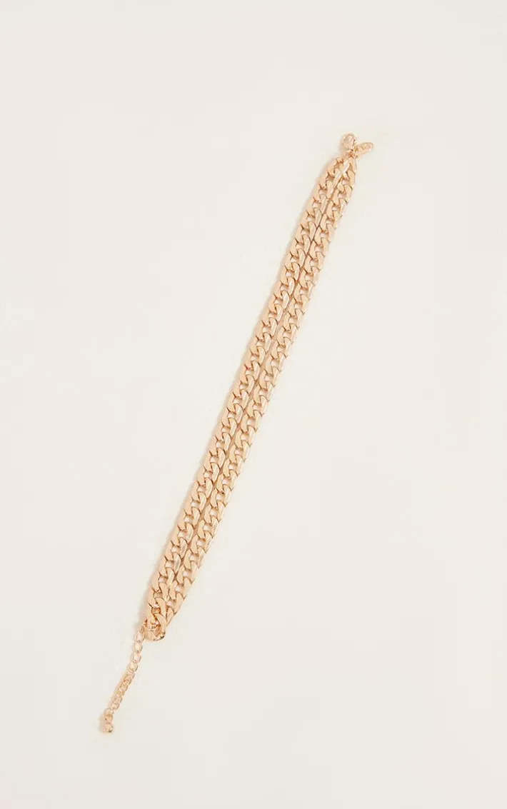 Gold Double Chain Anklet