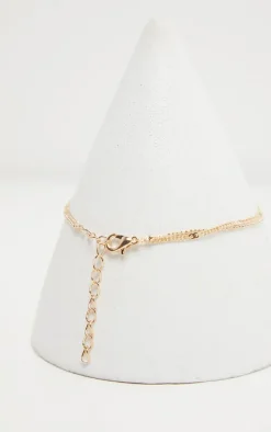 Gold Double Chain Layer Anklet