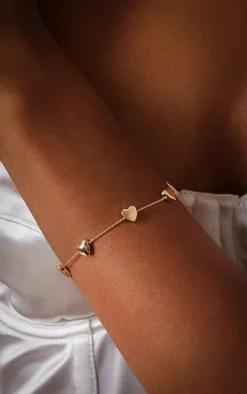 Gold Heart Detail Bracelet