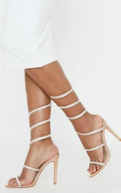 Gold Jewel Diamante Heel