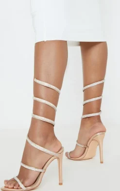 Gold Jewel Diamante Heel