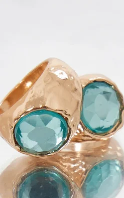 Gold Jewel Set Rings 2 Pack