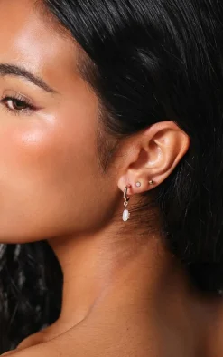 Gold Jewel Star And Pearl Multipack Earrings