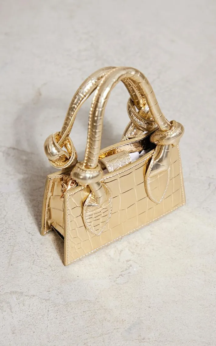 Gold Knot Handle Mini Grab Bag
