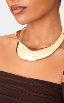 Gold Metallic Twist Chunky Choker