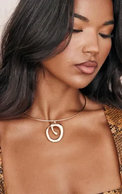 Gold Molten Swirl Band Choker