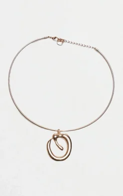 Gold Molten Swirl Band Choker