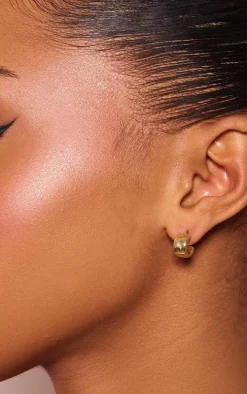 Gold Plated Chunky Hoop Earrings