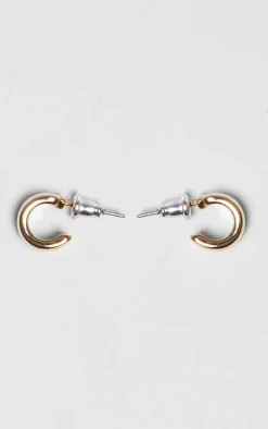 Gold Plated Chunky Hoop Earrings
