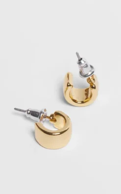 Gold Plated Chunky Hoop Earrings