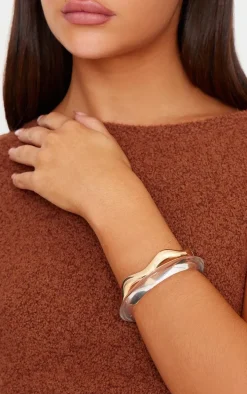 Gold Resin Clasp Multipack Bangle