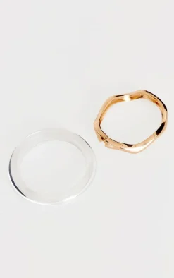 Gold Resin Clasp Multipack Bangle