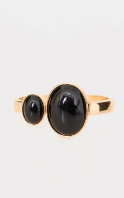 Gold Resin Jewel Clasp Bangle