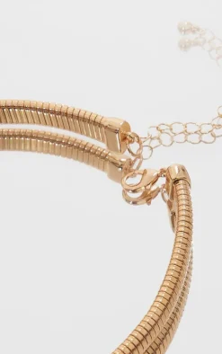Gold Rib Stretch Choker