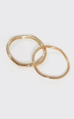 Gold Simple Multipack Bangles